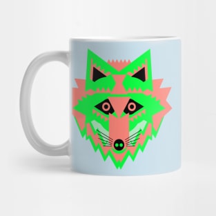 Neon Green Fox Face Mug